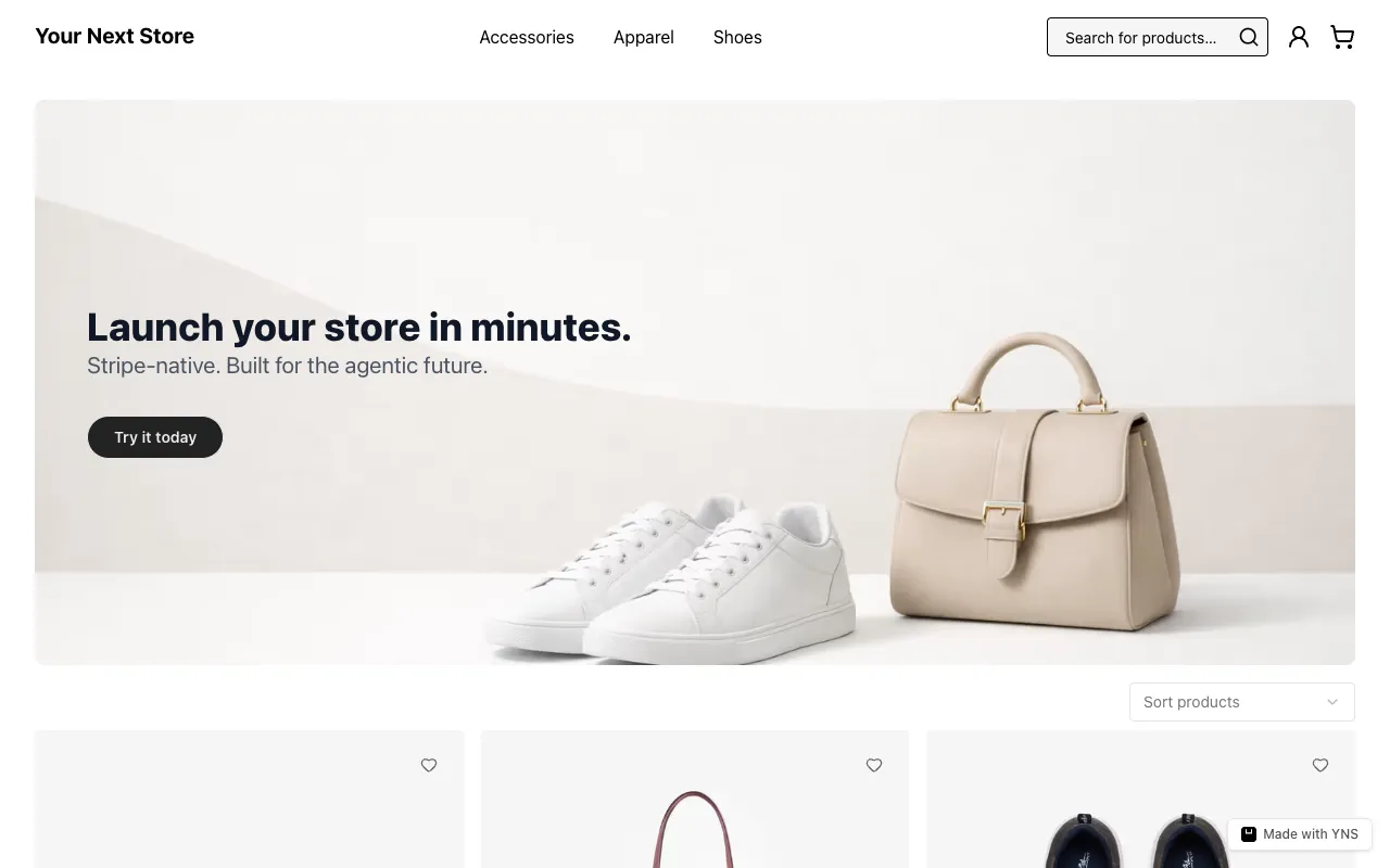 Your Next Store ecommerce template demo